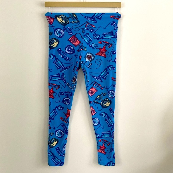 Lularoe OS Leggings Telephone print - Picture 1 of 4